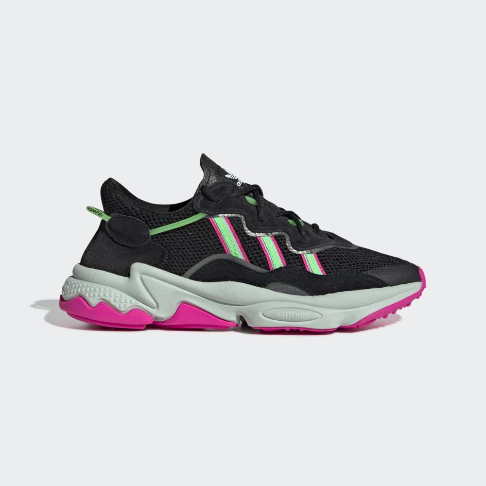 Adidas Women's OZWEEGO Originals Shoes Black/Light Green/Pink Ireland EE5714